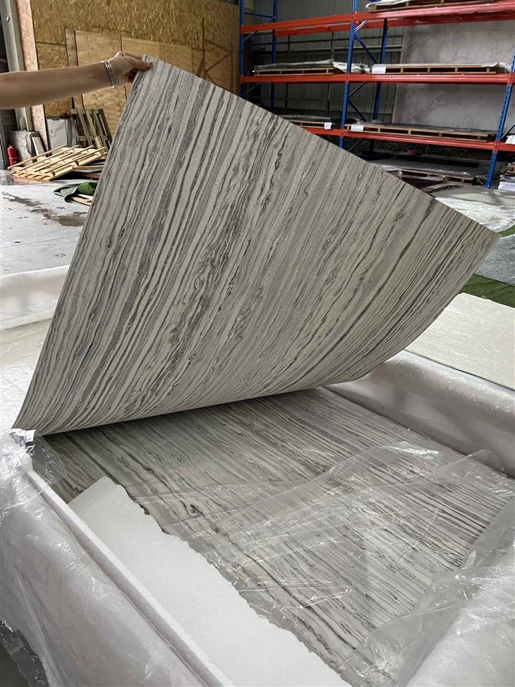 Real marble flexible veneer