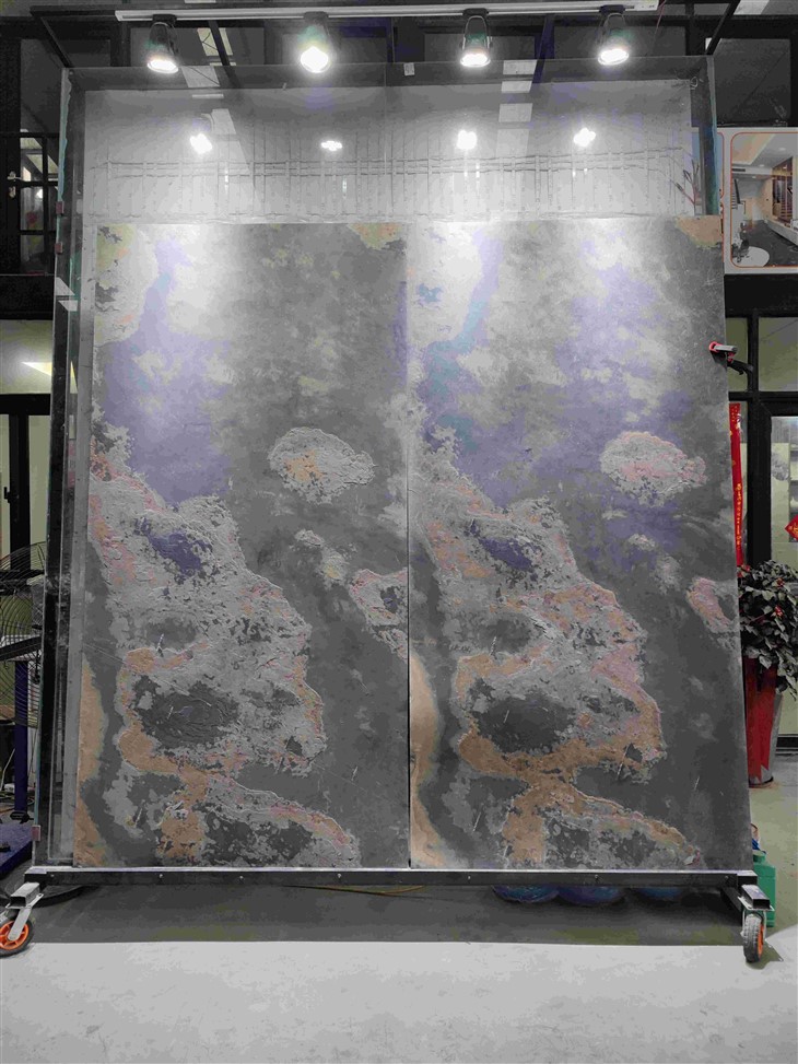 Textured slate veneer