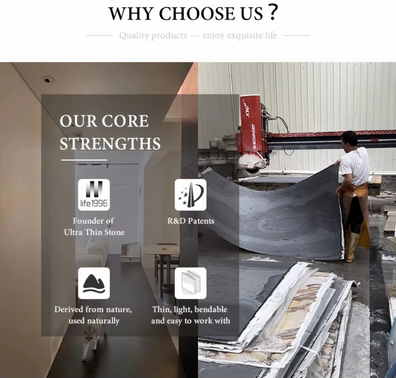 Natural ultra thin stone china factory Natural ultra thin stone china factory